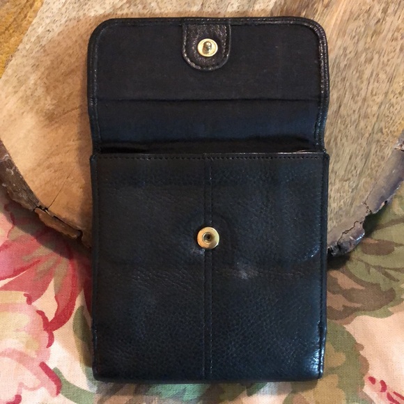 Vtg WILSON Leather Wallet Bilfold Gold HW Photo & 15 Card Paper Bill+SnapClose - Picture 3 of 13